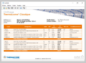 Thermacome, 1er système de planchers chauffants-rafraîchissants hydrauliques basse température – Chiffrage Acofast