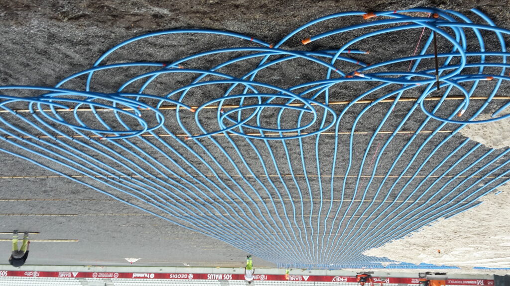 Thermacome, 1er système de planchers chauffants-rafraîchissants hydrauliques basse température – Chauffage Stade de Reims