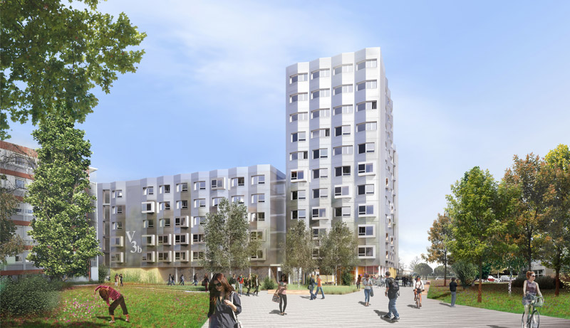 Thermacome, 1er système de planchers chauffants-rafraîchissants hydrauliques basse température – Logements étudiants Pessac