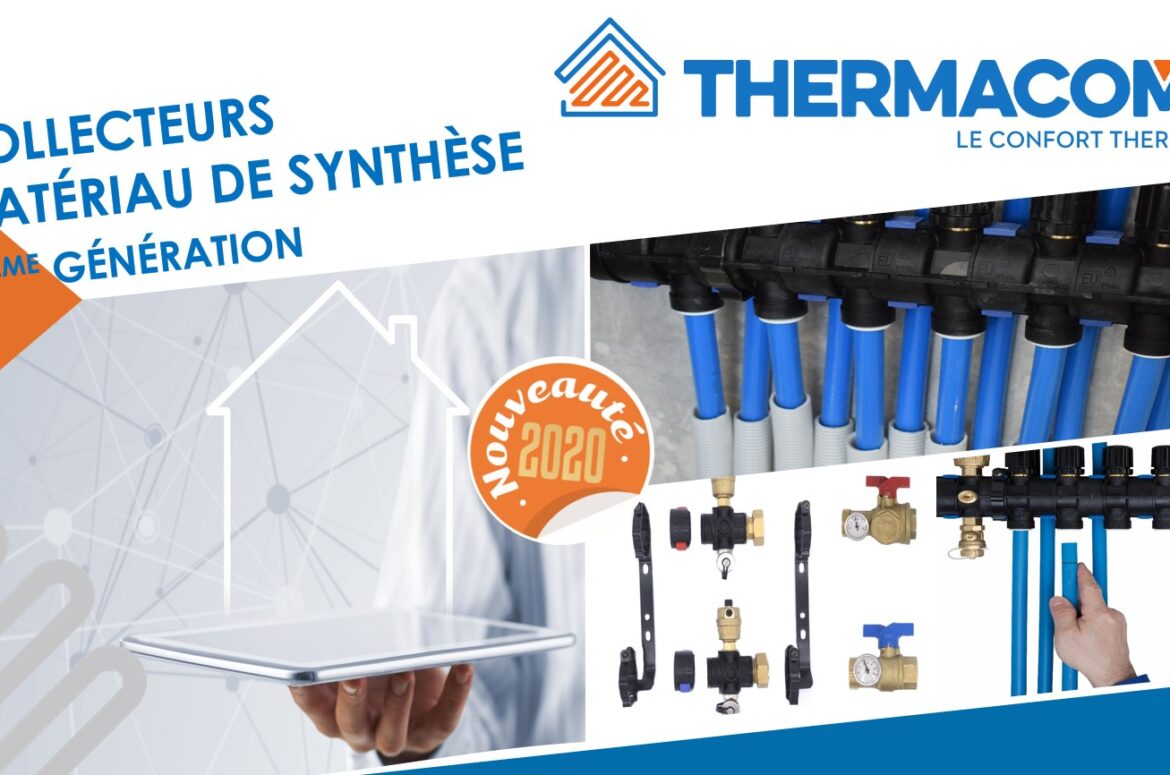 Collecteur en matériau de synthèse pour plancher chauffant