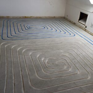 plancher chauffant fraisé sur dalle béton