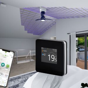 thermostat d'ambiance connecté pour plafond chauffant rafraîchissant